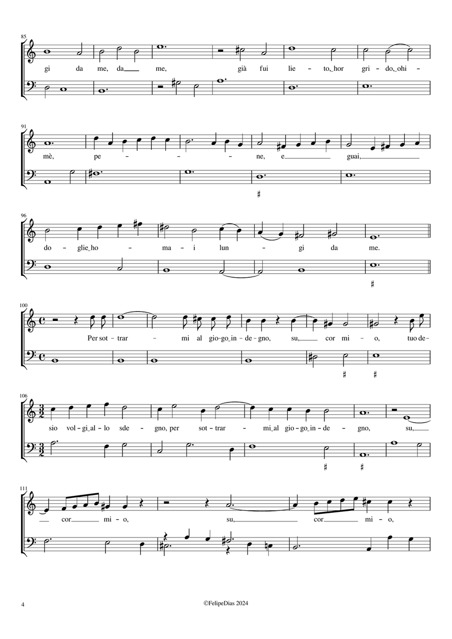 Già sperai, non spero hor più Voice Solo scores gallery preview page 4