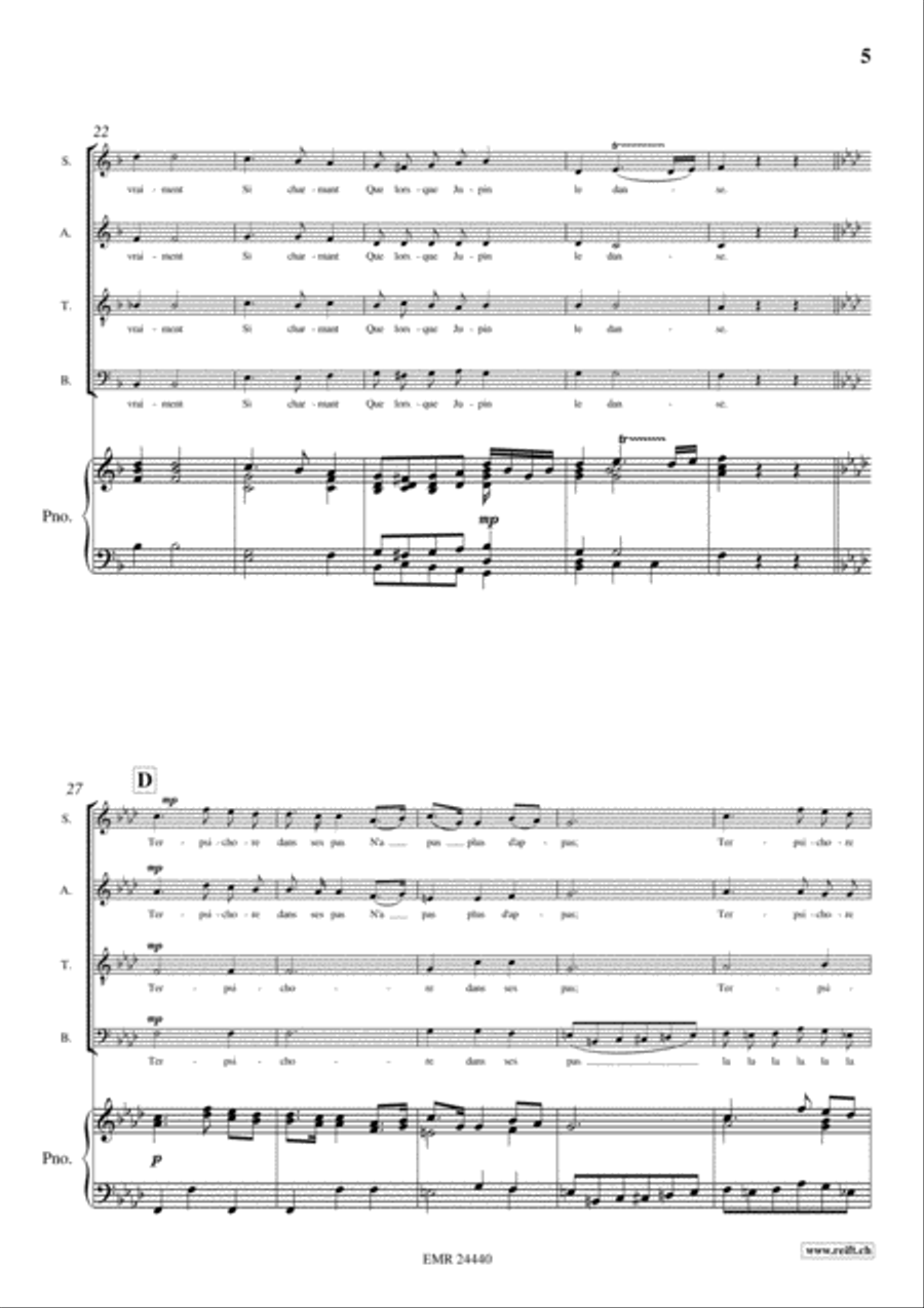 Orphee Aux Enfers 4-Part scores gallery preview page 5