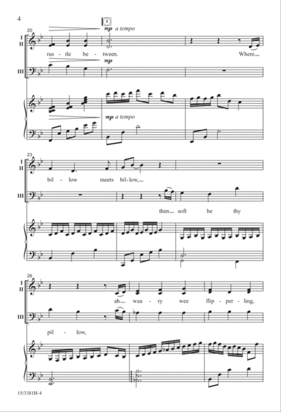 Seal Lullaby 3-Part scores gallery preview page 4
