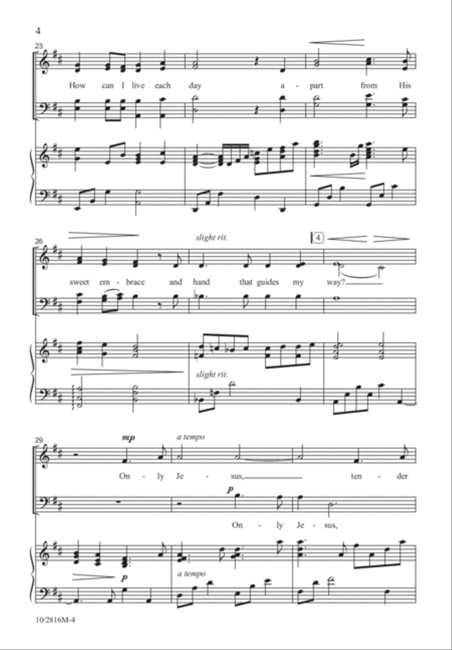 Only Jesus 4-Part scores gallery preview page 5