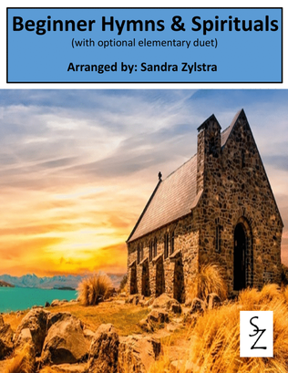Book cover for Beginner Hymns & Spirituals (piano solo with optional elementary duet)