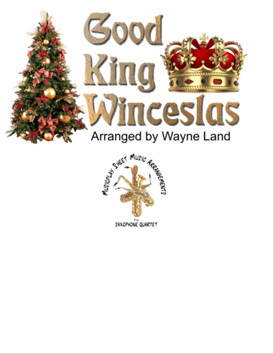 Good King Wenceslas (Variations for Jazz Saxophone Quartet) Saxophone Quartet scores gallery preview page 1