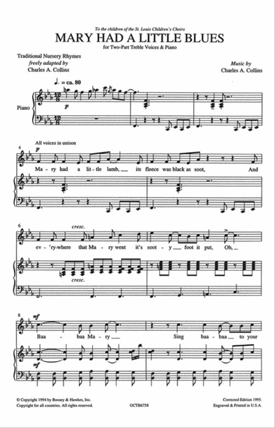 Mary Had a Little Blues 2-Part scores gallery preview page 2