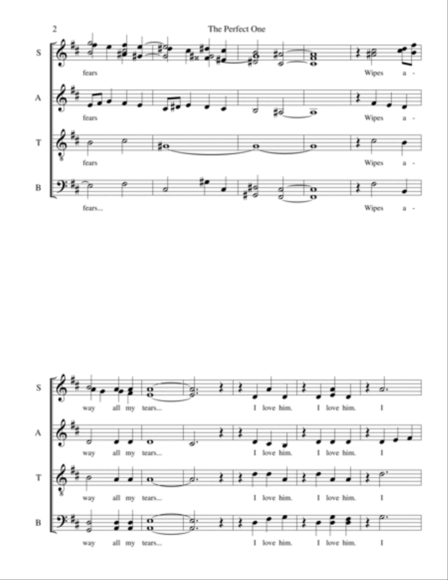 The Perfect One The Perfect One Choir scores gallery preview page 2