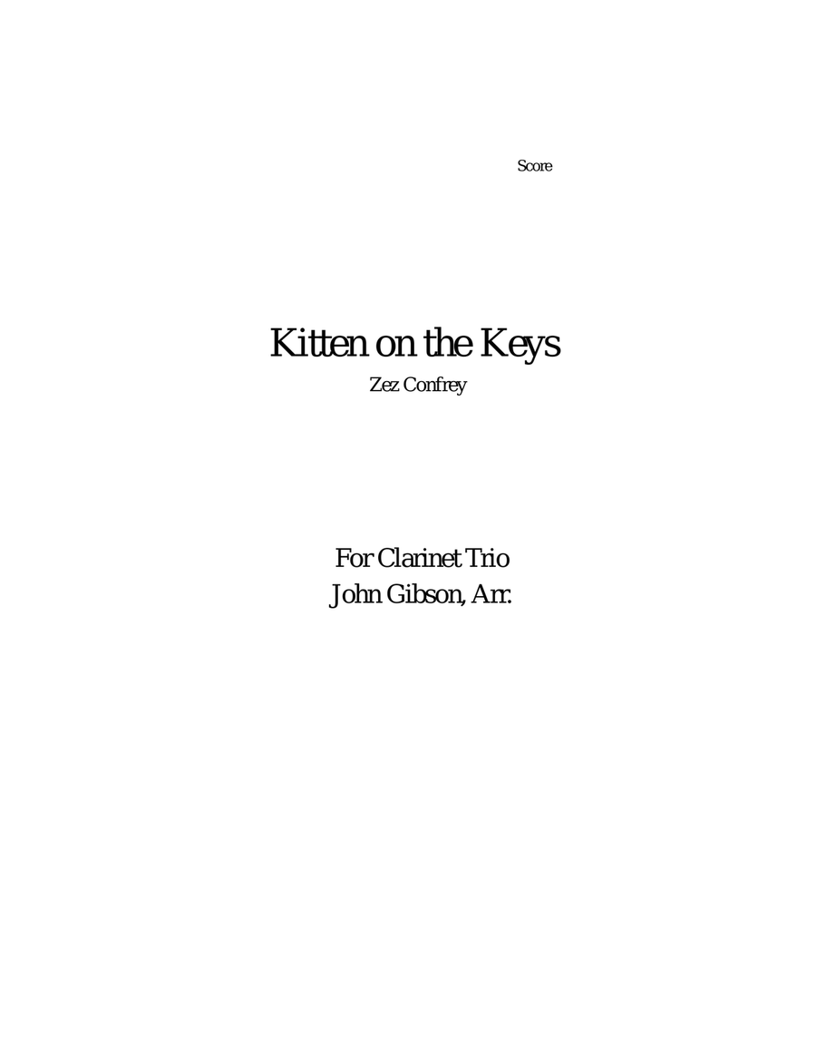 Kitten on the Keys for clarinet trio Clarinet Trio scores gallery preview page 1