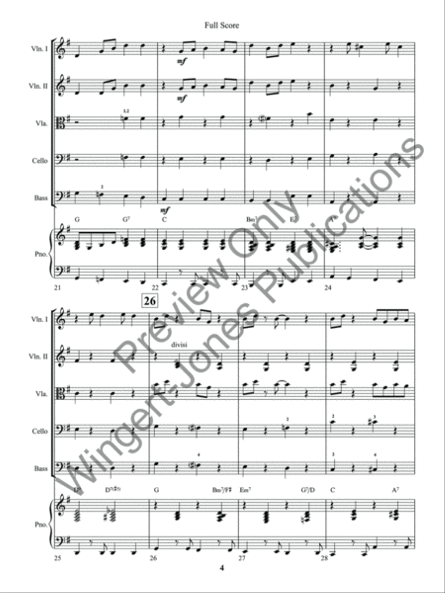 No Bow Blues String Orchestra scores gallery preview page 7