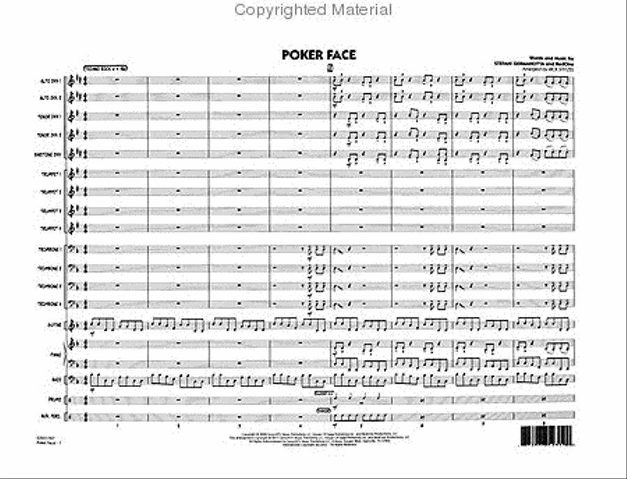 Poker Face Jazz Ensemble scores gallery preview page 2