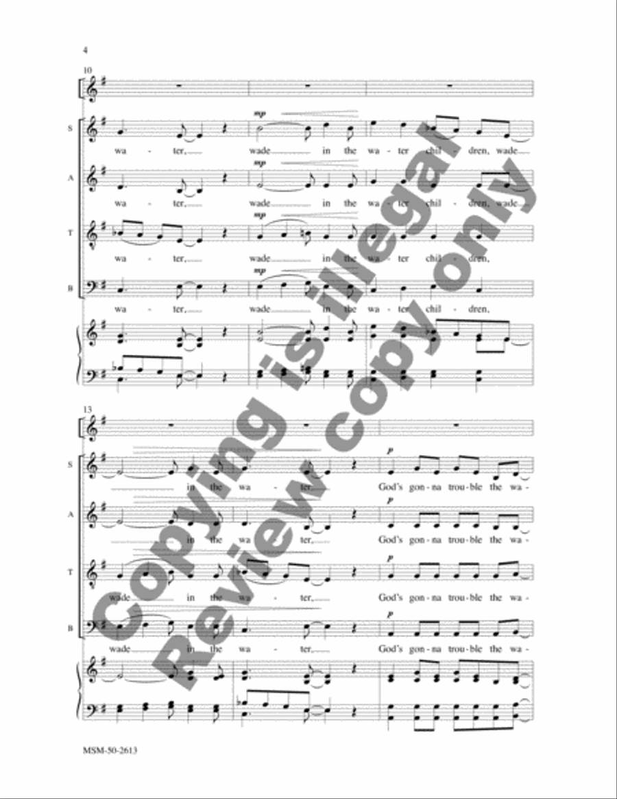 Wade In the Water 4-Part scores gallery preview page 4