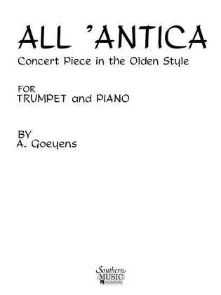Book cover for All 'Antica