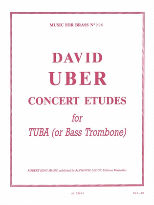 Book cover for Concert Etudes For Tuba Or Bass Trombone