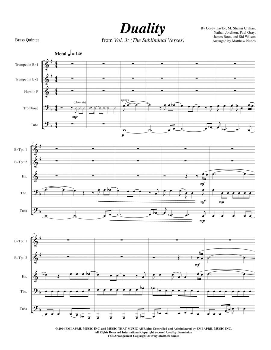 Duality Chamber Music scores gallery preview page 1