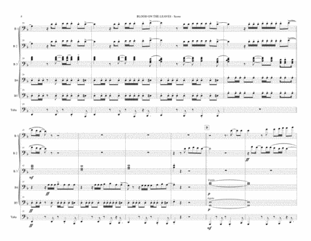 Blood On The Leaves by Kanye West Brass Ensemble - Digital Sheet Music