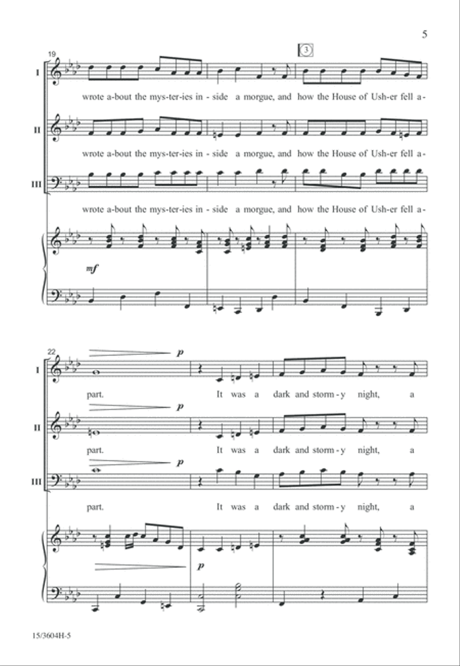 A Dark and Stormy Night A Dark and Stormy Night 3-Part scores gallery preview page 5