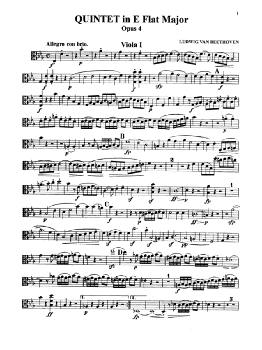 Two Quintets, Op. 4 and Op. 29 Small Ensemble scores gallery preview page 2