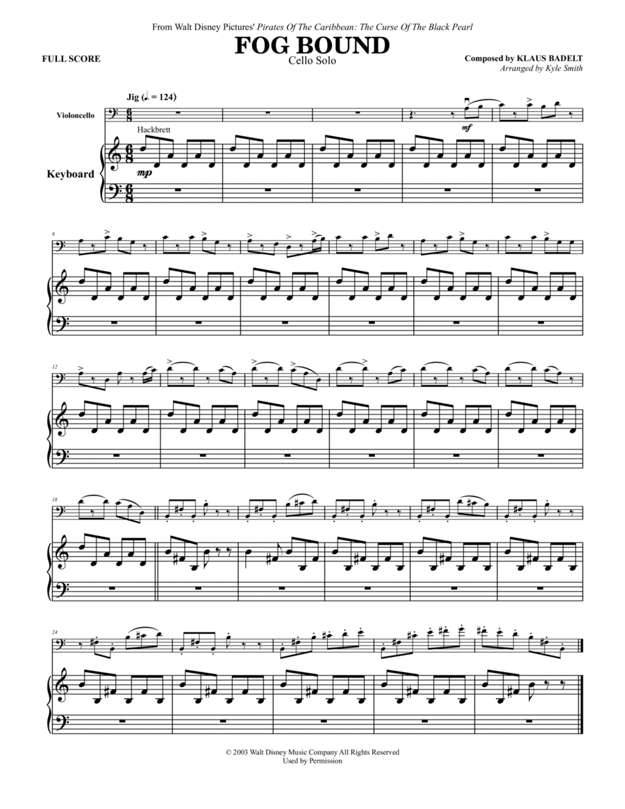 Fog Bound Piano scores gallery preview page 1