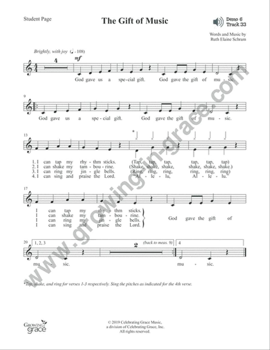 Champions of Faith: Preschool - Fall Unison Choir scores gallery preview page 8