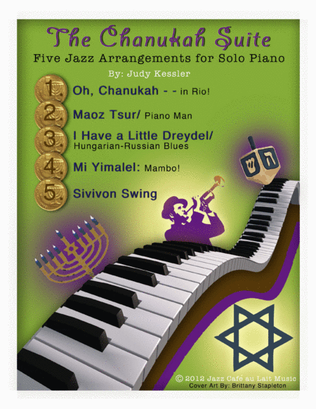 Book cover for Five Jazzy Piano Arrangements of Popular Chanukah Songs