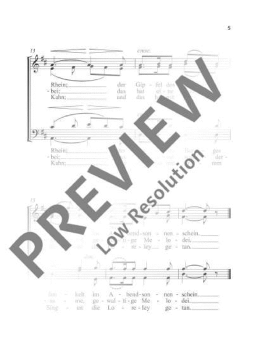 Die Loreley Die Loreley 4-Part scores gallery preview page 4
