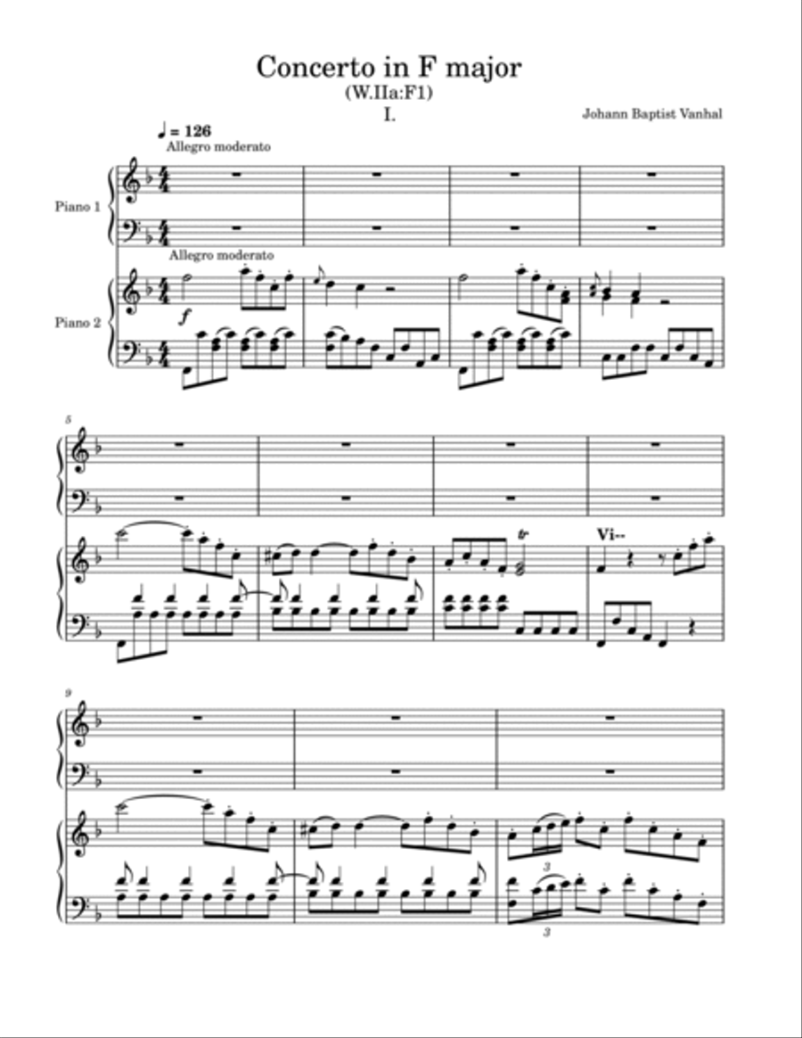 Concerto in F major Piano scores gallery preview page 3