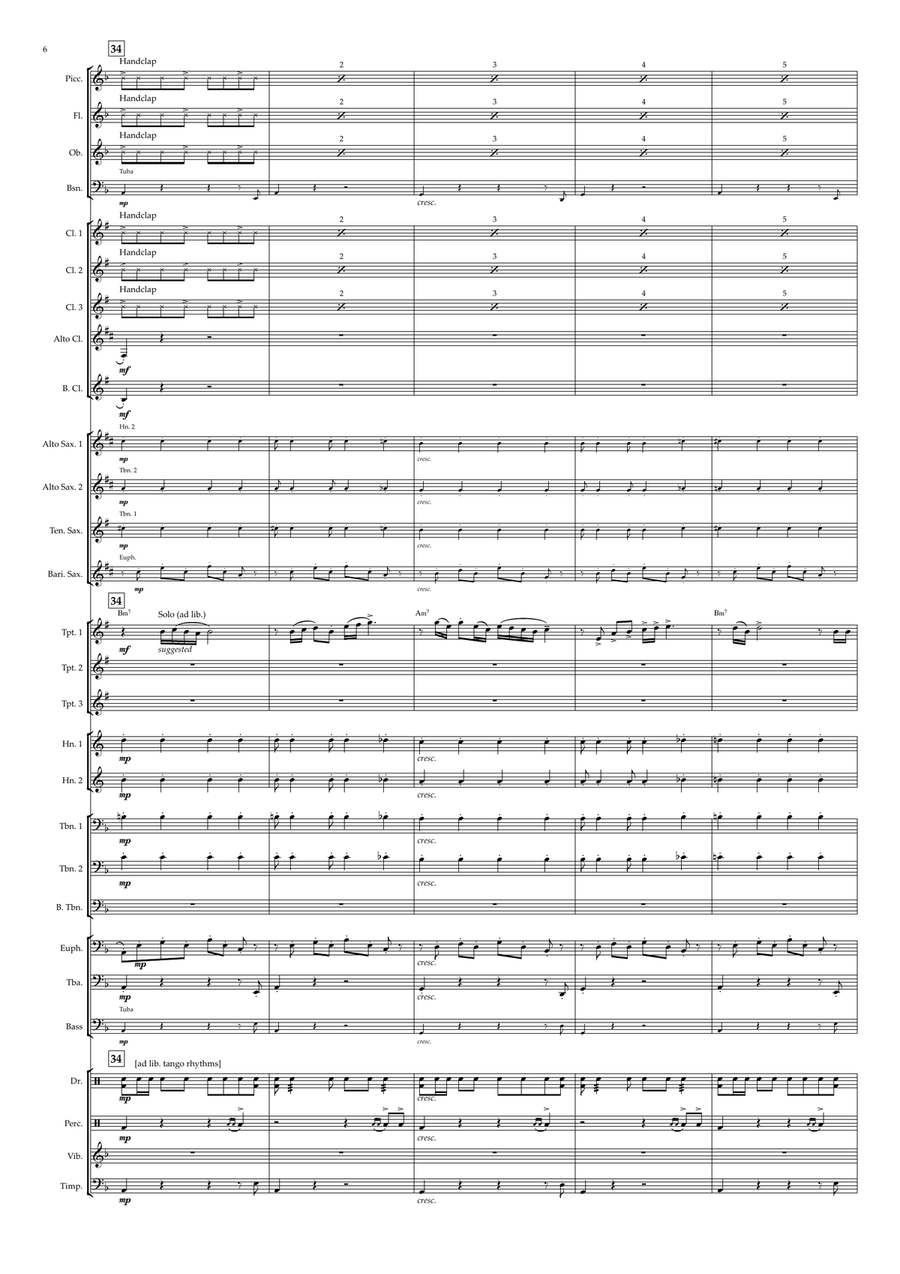 Murder On The Dancefloor Concert Band scores gallery preview page 6