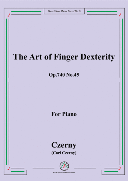 Czerny-The Art of Finger Dexterity,Op.740 No.45,for Piano image number null