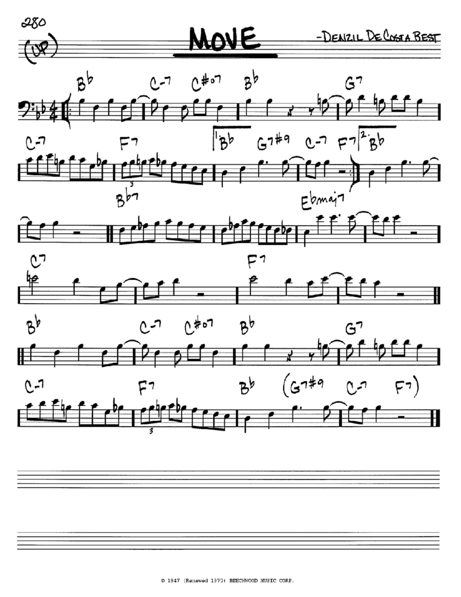 Move by Miles Davis - Piano - Digital Sheet Music | Sheet
