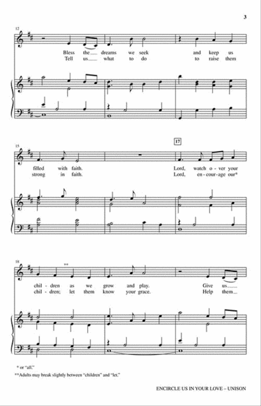 Encircle Us in Your Love Encircle Us in Your Love Unison Choir scores gallery preview page 3