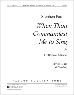When Thou Commandest Me to Sing