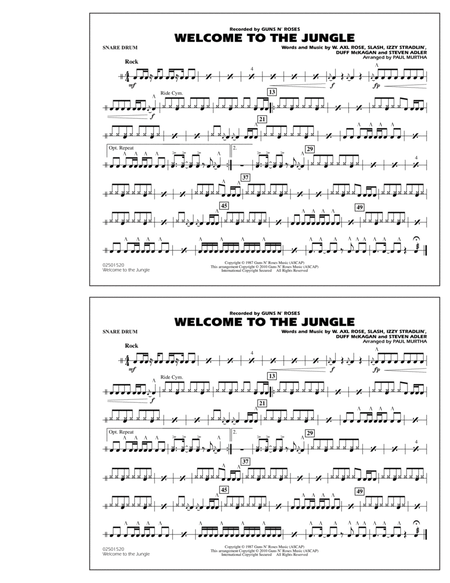 Welcome To The Jungle - Snare Drum