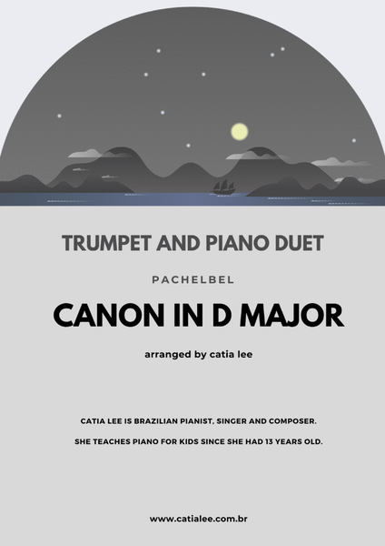 Canon in D - Pachelbel - for trumpet and piano duet D Major image number null