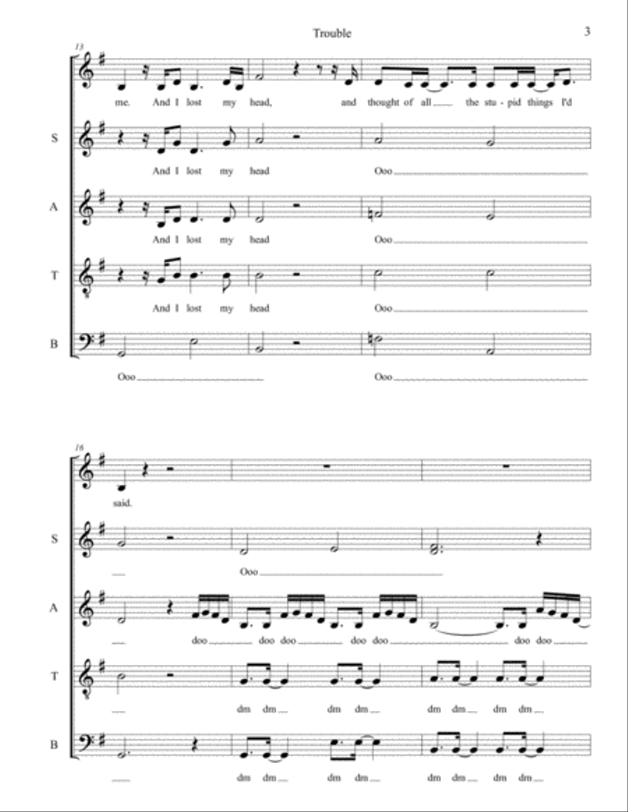 Trouble 4-Part scores gallery preview page 3