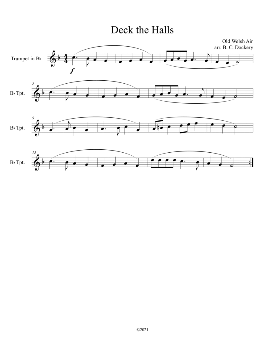 Deck the outlet halls trumpet