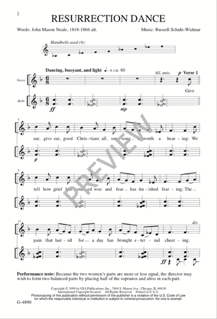 Resurrection Dance 3-Part scores gallery preview page 2