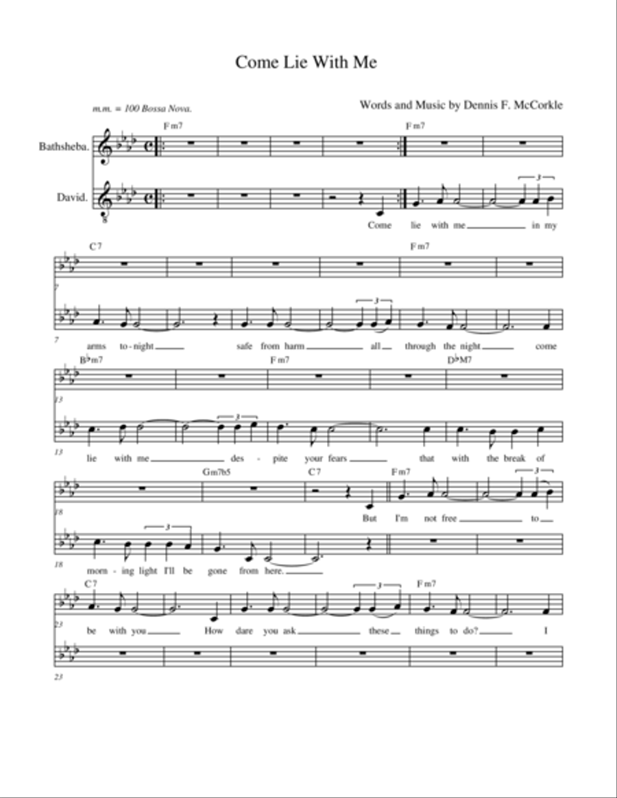 Come Lie with Me (King David and Bathsheba) from 