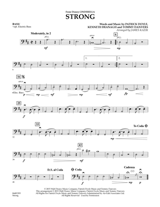 Strong (from the Motion Picture Cinderella) (arr. James Kazik) - String Bass/Electric Bass