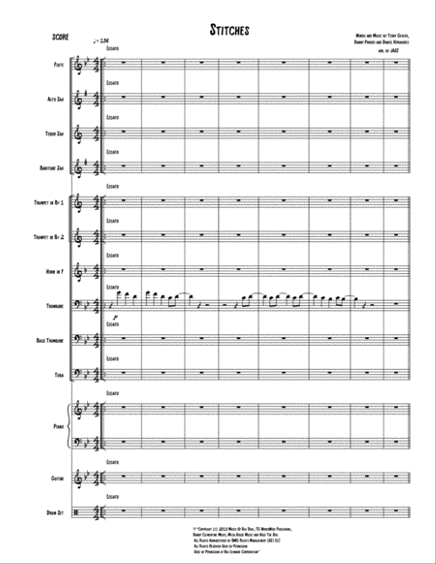 Stitches Jazz Ensemble scores gallery preview page 1