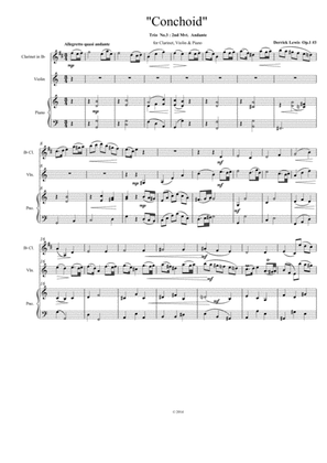 "Conchoid" A slow mvt. for Clarinet, Violin and Piano.