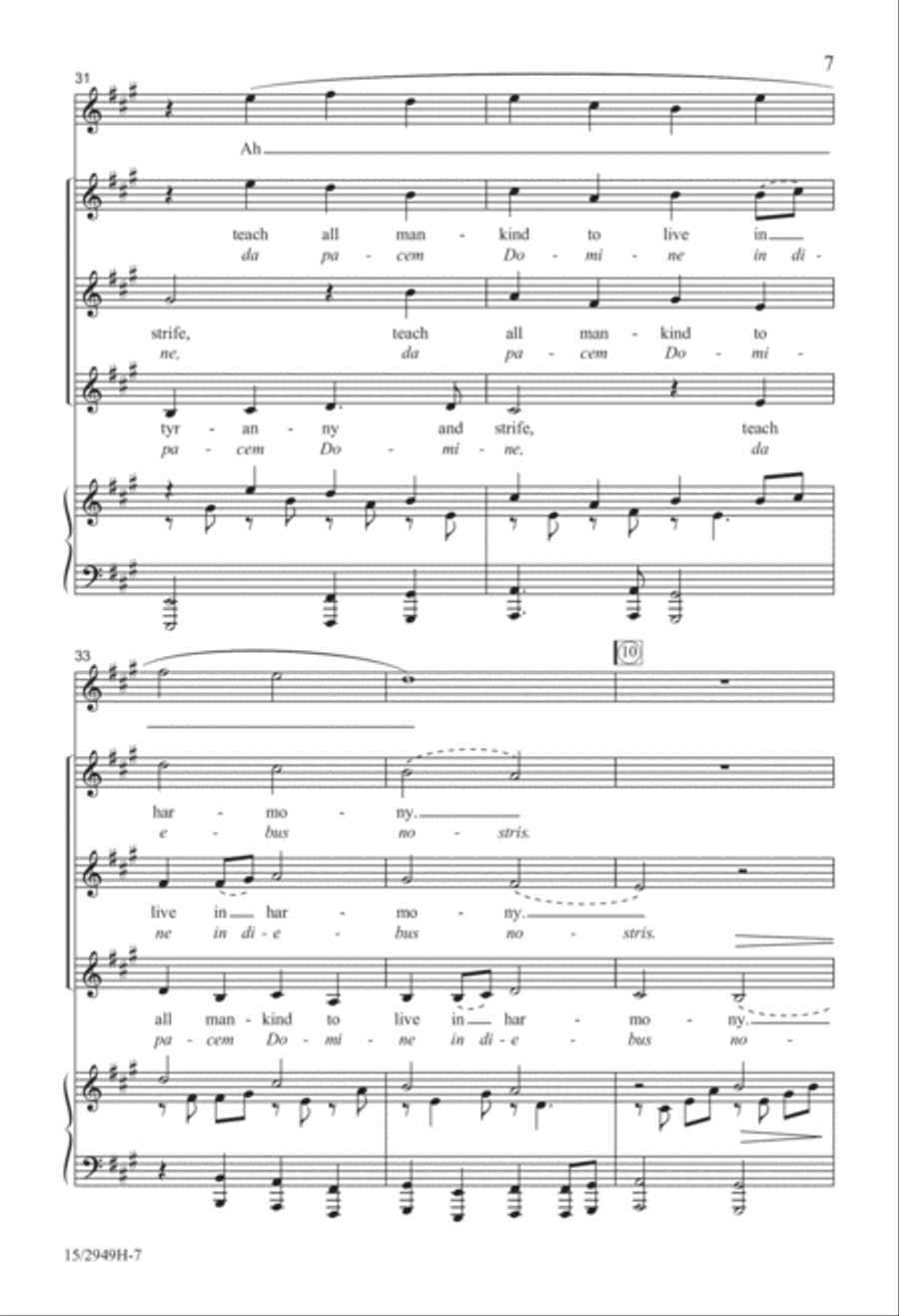 Bring Us Peace Bring Us Peace SSA scores gallery preview page 7