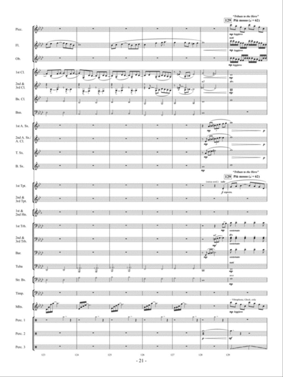 Legend of the Ancient Hero Concert Band scores gallery preview page 20