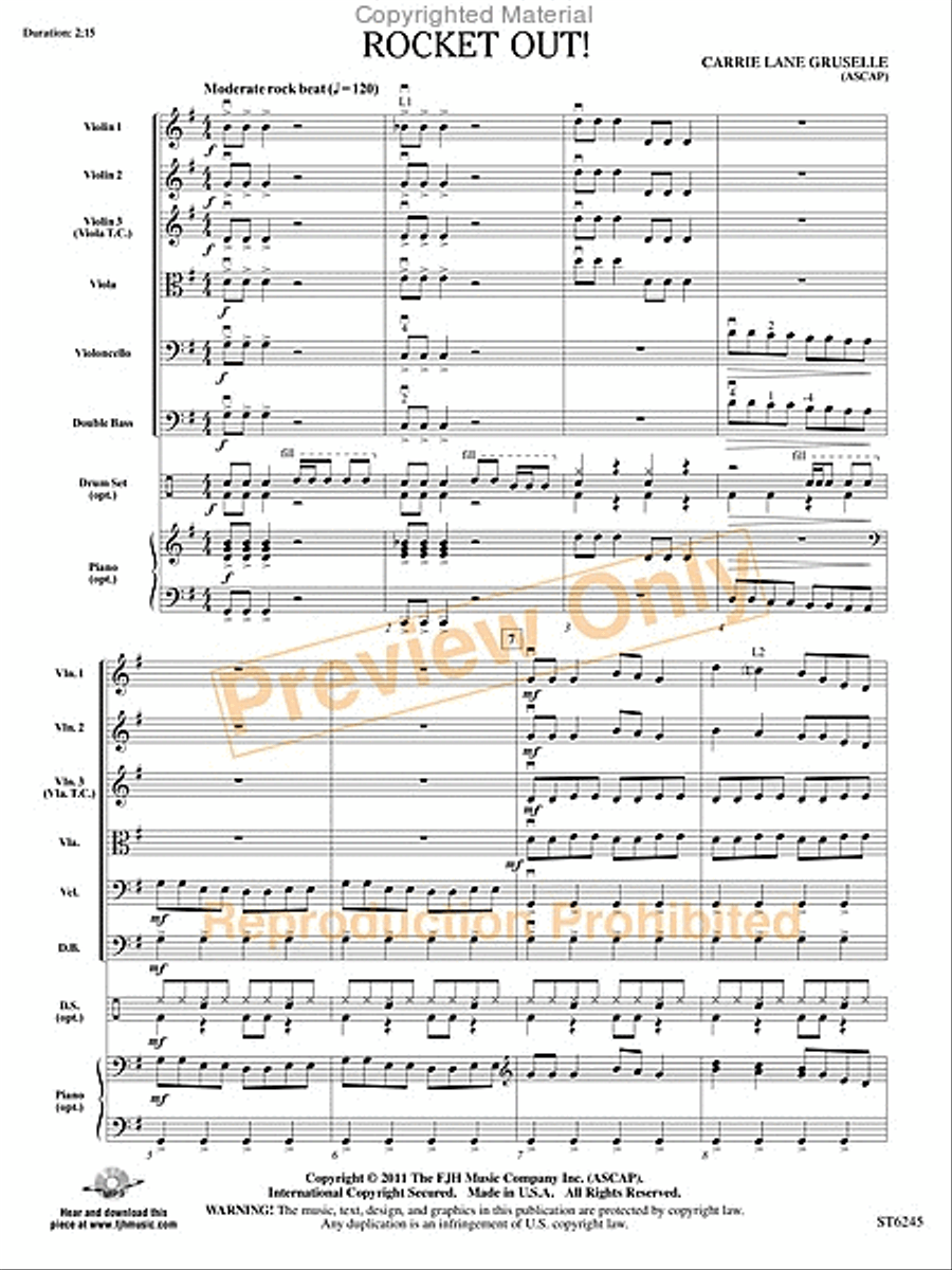 Rocket Out! String Orchestra scores gallery preview page 2