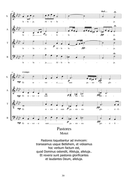 Pastores - Dulce nomen Jesu - Communio 1,2 - Missa in Nativitate Domini-Motets for SATB choir a capp image number null