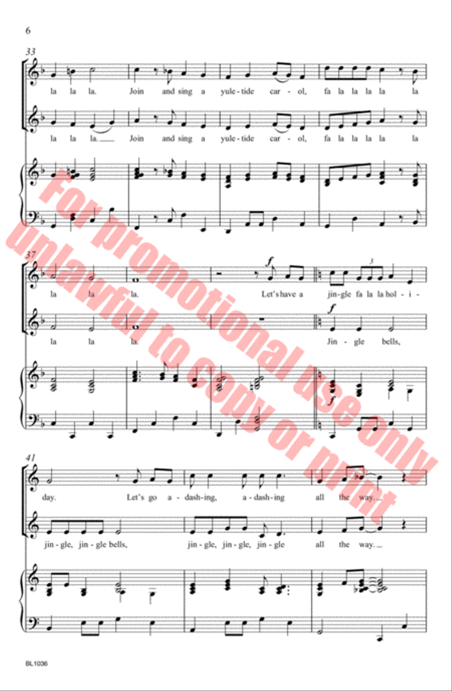 Jingle Fa La La Holiday Choir scores gallery preview page 7