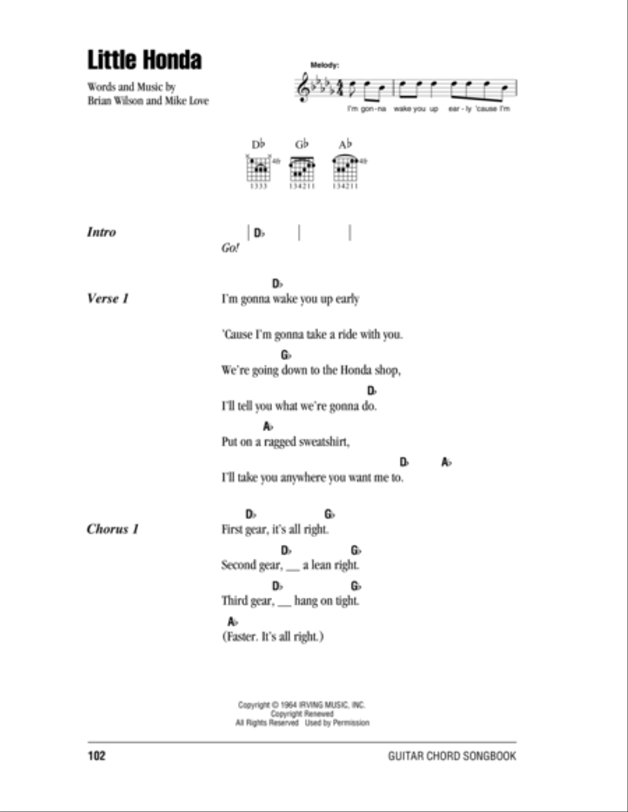 Little Honda Acoustic Guitar scores gallery preview page 1