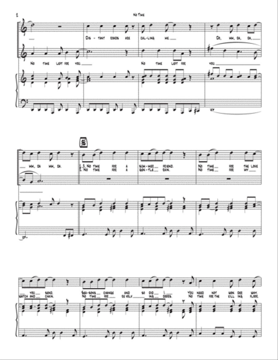 No Time Voice scores gallery preview page 2