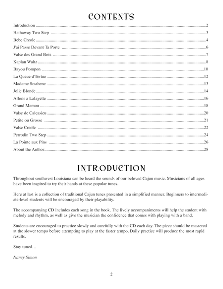EZ-Play Cajun Tunes for Piano Easy Piano scores gallery preview page 3