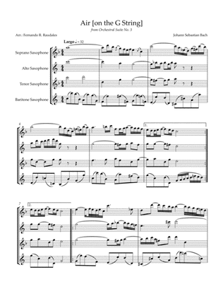 Air [on a G string] from Orchestral Suite No 3 - J.S. Bach - Saxophone Quartet Arrangement