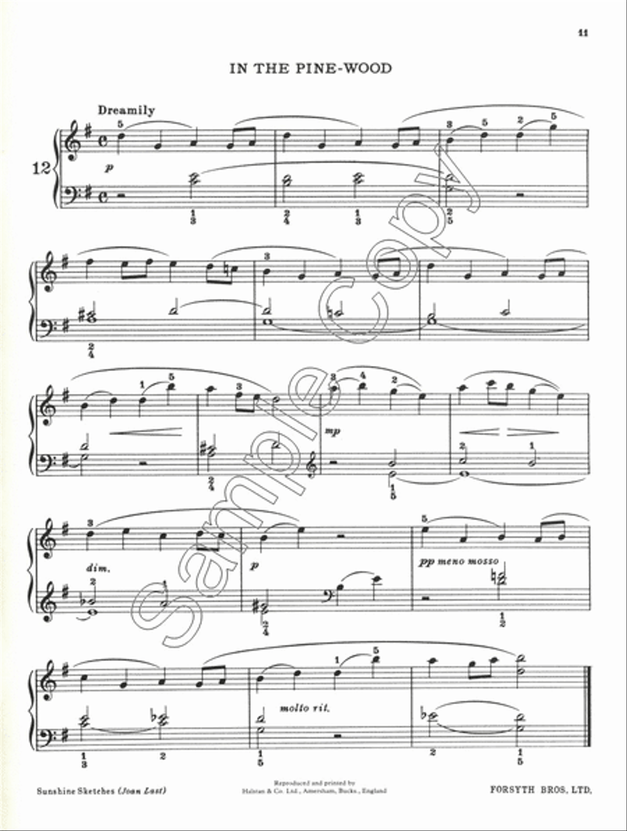 Sunshine Sketches Piano Solo scores gallery preview page 4