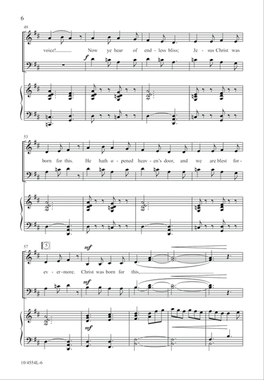 Rejoice with Joy to the World 4-Part scores gallery preview page 7