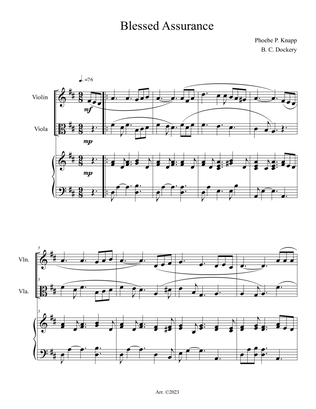 Blessed Assurance (Violin and Viola Duet with Piano Accompaniment)