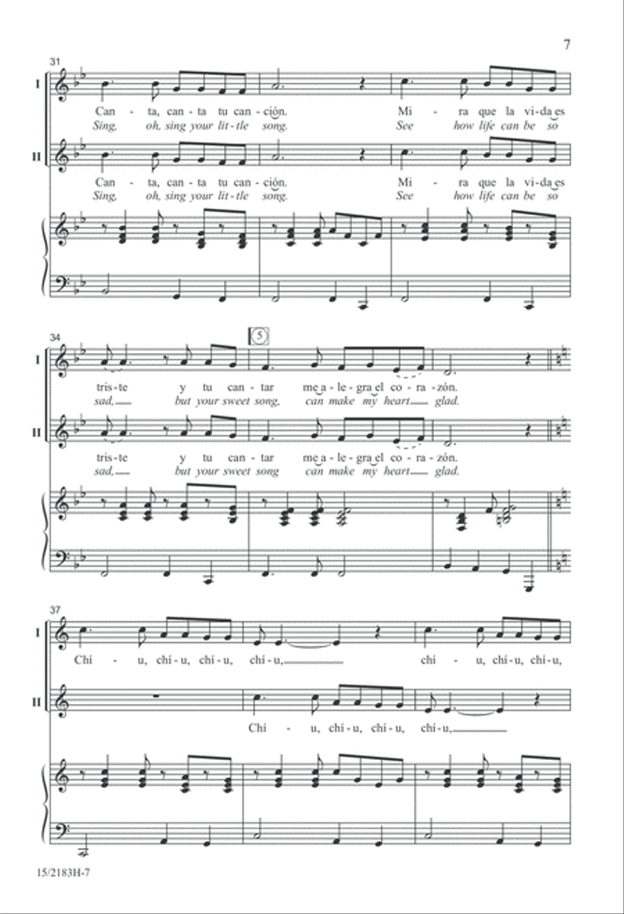Chíu, Chíu, Chíu Chíu, Chíu, Chíu 2-Part scores gallery preview page 7